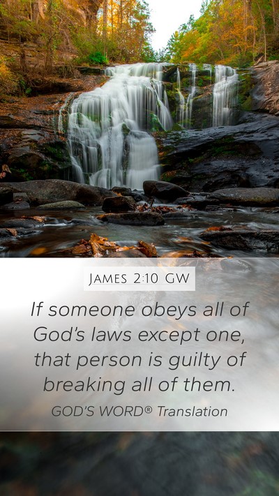 James 2:10 GW Bible Verse Image