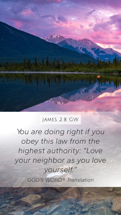 James 2:8 GW Bible Verse Image