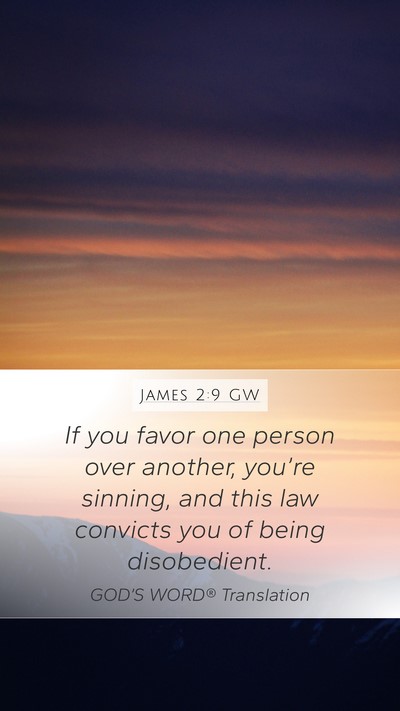 James 2:9 GW Bible Verse Image