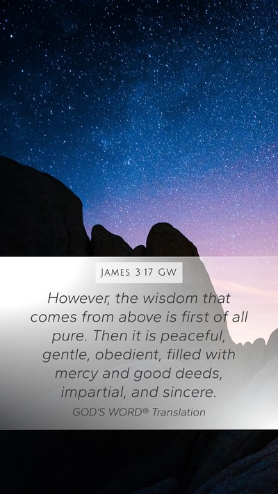 James 3:17 GW Bible Verse Image