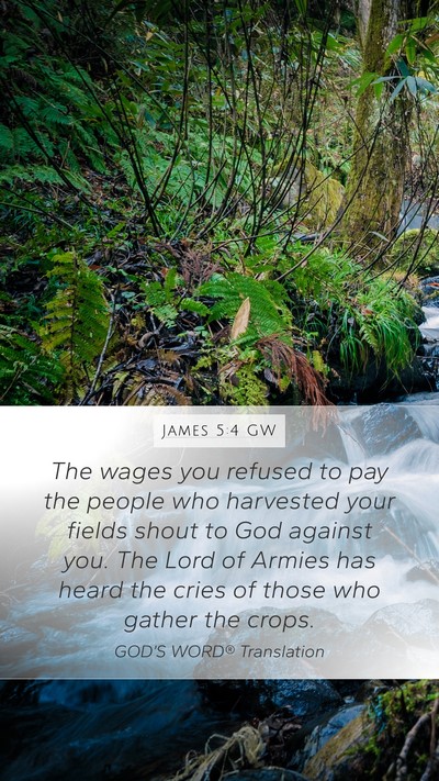James 5:4 GW Bible Verse Image