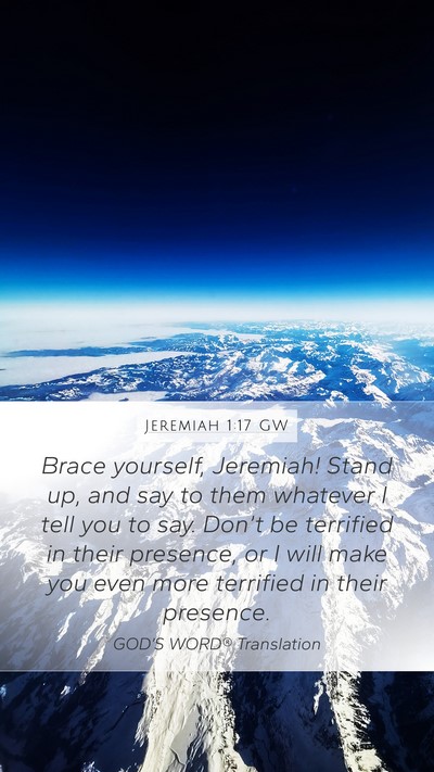 Jeremiah 1:17 GW Bible Verse Image