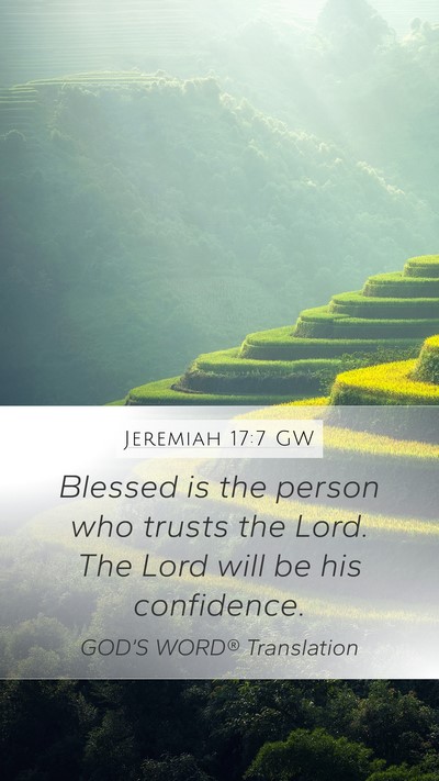 Jeremiah 17:7 GW Bible Verse Image