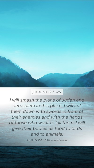 Jeremiah 19:7 GW Bible Verse Image