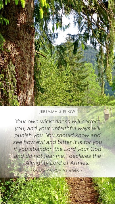 Jeremiah 2:19 GW Bible Verse Image