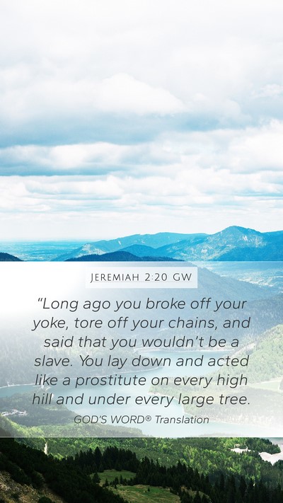 Jeremiah 2:20 GW Bible Verse Image