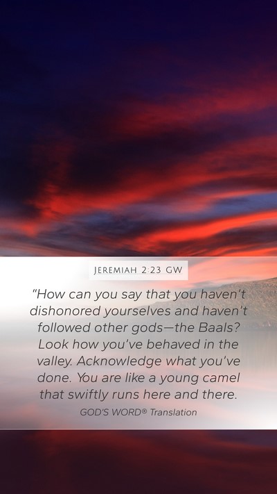 Jeremiah 2:23 GW Bible Verse Image
