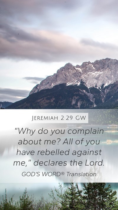 Jeremiah 2:29 GW Bible Verse Image