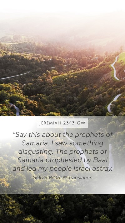 Jeremiah 23:13 GW Bible Verse Image