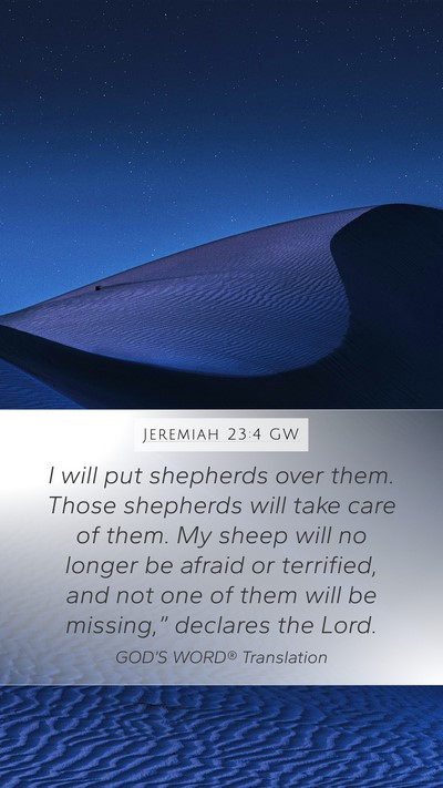 Jeremiah 23:4 GW Bible Verse Image