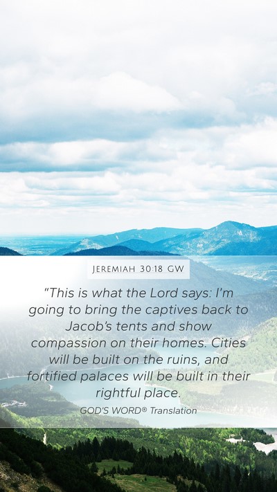 Jeremiah 30:18 GW Bible Verse Image