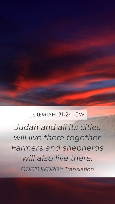 Jeremiah 31:24 GW Bible Verse Image