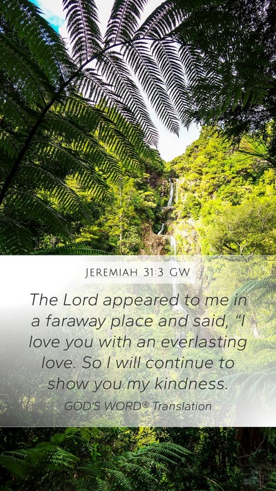 Jeremiah 31:3 GW Bible Verse Image
