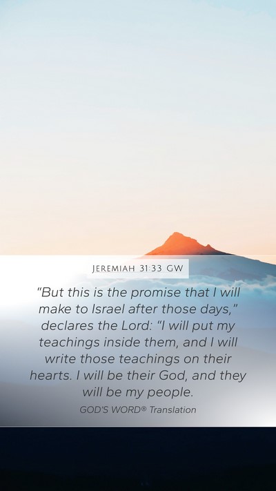 Jeremiah 31:33 GW Bible Verse Image