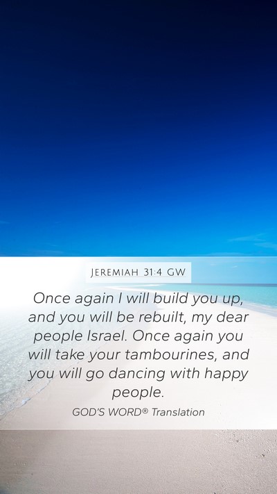 Jeremiah 31:4 GW Bible Verse Image