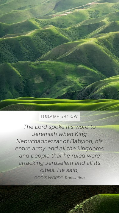 Jeremiah 34:1 GW Bible Verse Image
