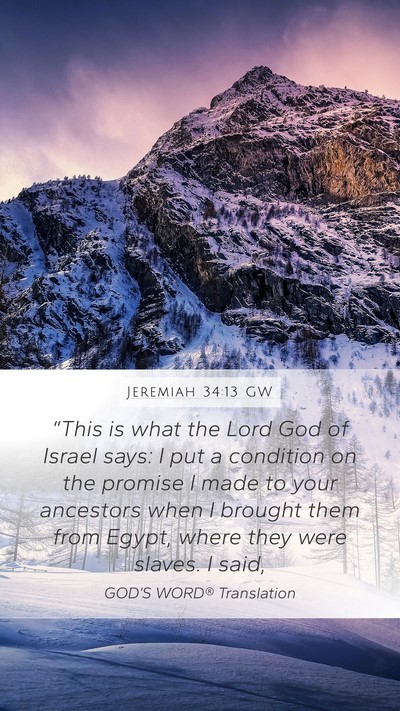 Jeremiah 34:13 GW Bible Verse Image