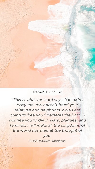 Jeremiah 34:17 GW Bible Verse Image