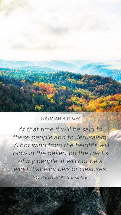 Jeremiah 4:11 GW Bible Verse Image