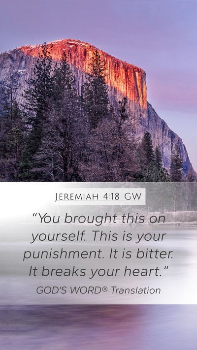 Jeremiah 4:18 GW Bible Verse Image