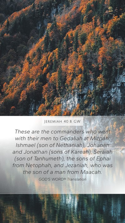 Jeremiah 40:8 GW Bible Verse Image