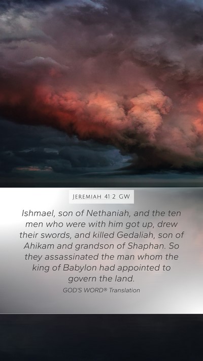Jeremiah 41:2 GW Bible Verse Image