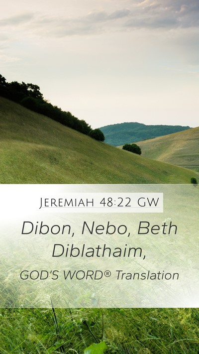 Jeremiah 48:22 GW Bible Verse Image