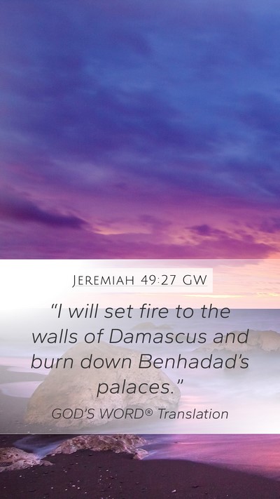 Jeremiah 49:27 GW Bible Verse Image
