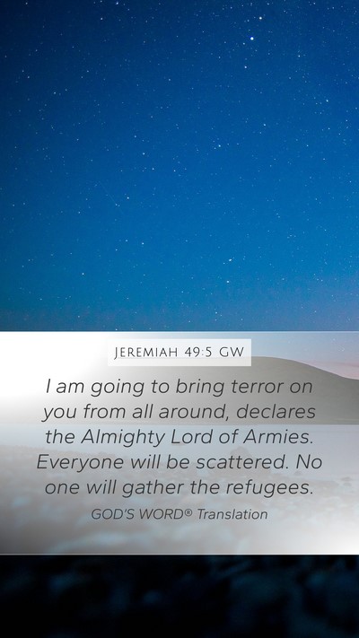 Jeremiah 49:5 GW Bible Verse Image