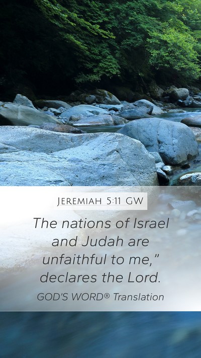 Jeremiah 5:11 GW Bible Verse Image