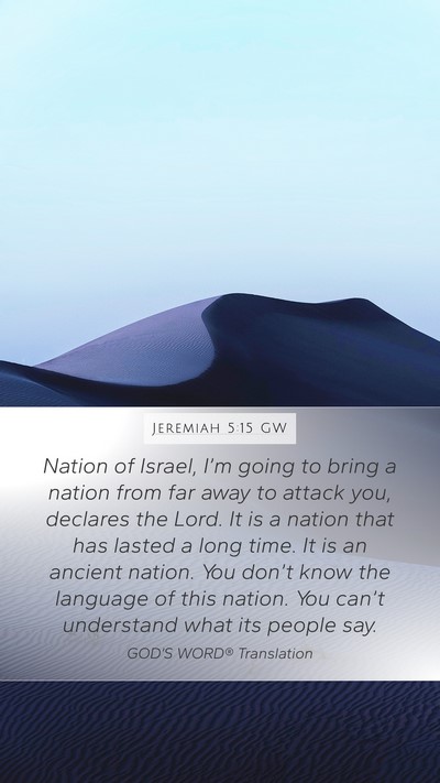 Jeremiah 5:15 GW Bible Verse Image