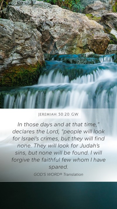 Jeremiah 50:20 GW Bible Verse Image