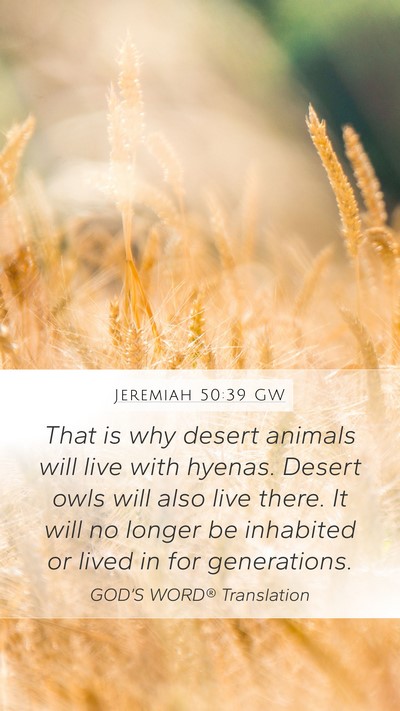 Jeremiah 50:39 GW Bible Verse Image