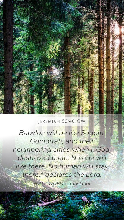 Jeremiah 50:40 GW Bible Verse Image