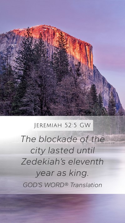 Jeremiah 52:5 GW Bible Verse Image