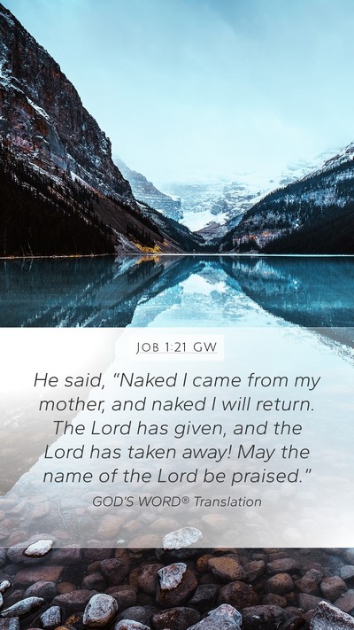 Job 1:21 GW Bible Verse Image