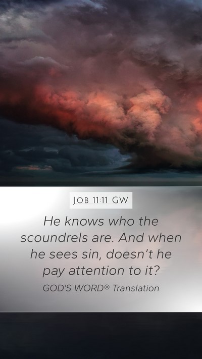 Job 11:11 GW Bible Verse Image