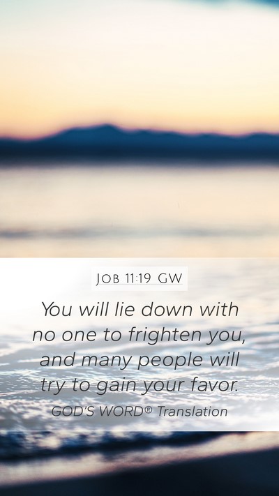 Job 11:19 GW Bible Verse Image