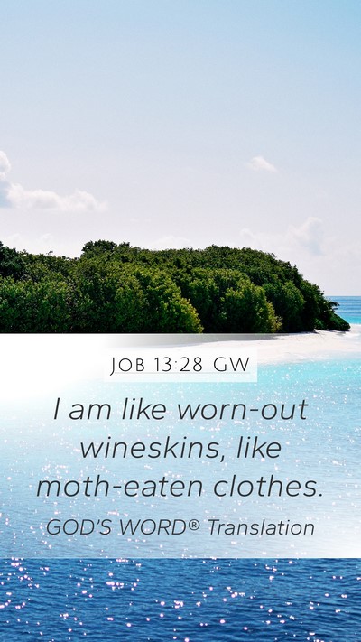 Job 13:28 GW Bible Verse Image