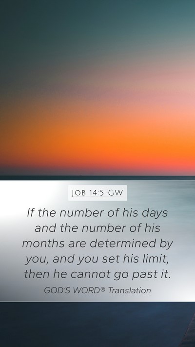 Job 14:5 GW Bible Verse Image
