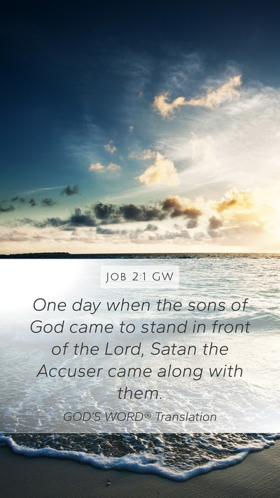 Job 2:1 GW Bible Verse Image
