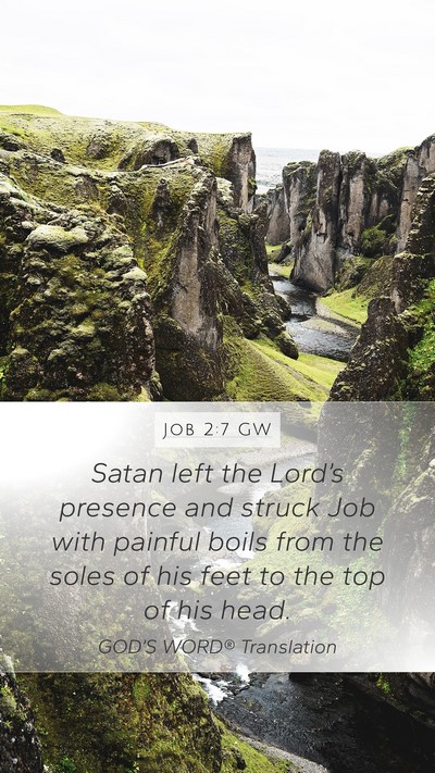 Job 2:7 GW Bible Verse Image