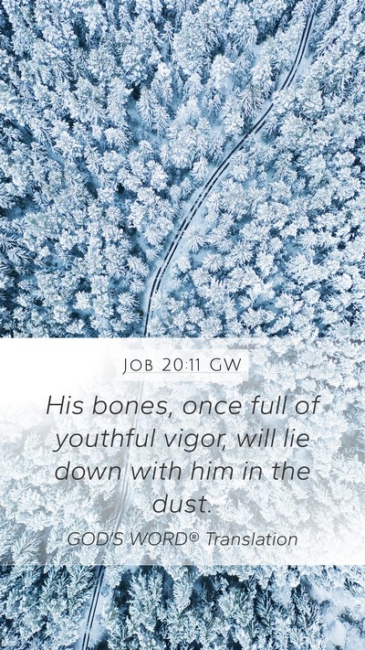 Job 20:11 GW Bible Verse Image