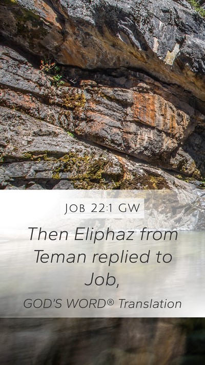 Job 22:1 GW Bible Verse Image