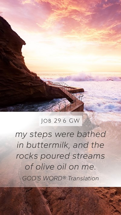 Job 29:6 GW Bible Verse Image