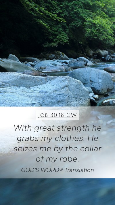 Job 30:18 GW Bible Verse Image