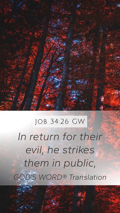 Job 34:26 GW Bible Verse Image