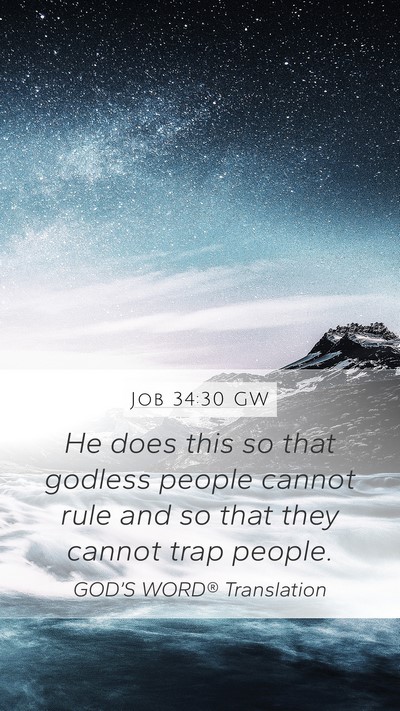 Job 34:30 GW Bible Verse Image
