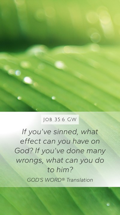 Job 35:6 GW Bible Verse Image