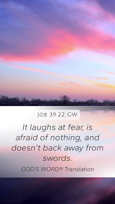Job 39:22 GW Bible Verse Image
